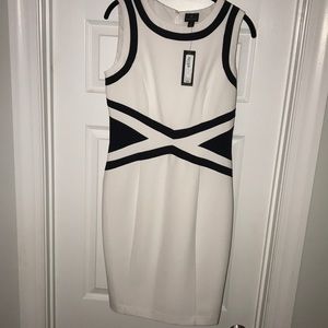 Worthington white and black sheath dress 6